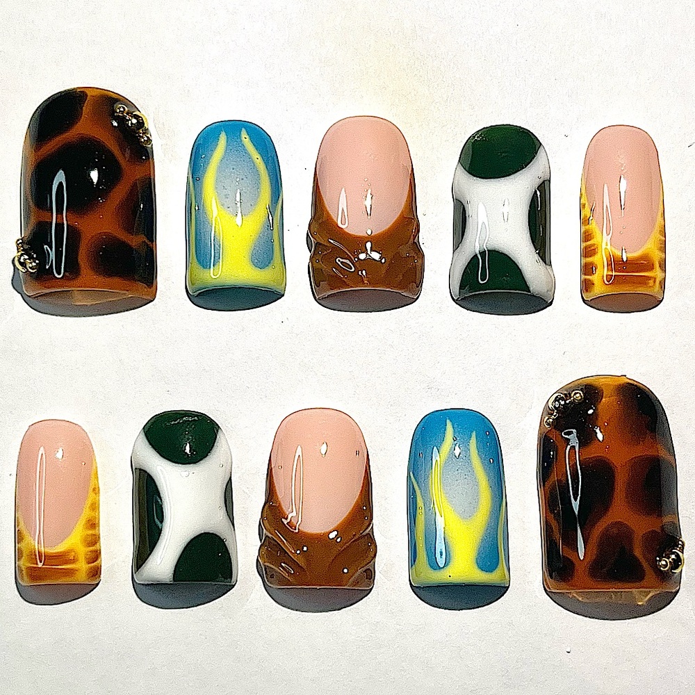 IN THE JUNGLE 🌴 press on nails